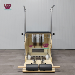 Sedia <span class=keywords><strong>Pilates</strong></span> Wunda in Legno d'Acero di Lusso con Rivestimento Imbottito per Studio Domestico e Attrezzatura Fitness Commerciale - Product Image 1