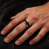 Bague d'humeur intelligente en acier inoxydable JLM Factory Direct avec détection de température pour hommes, femmes et amoureux – Bijou tendance et cadeau de mariage