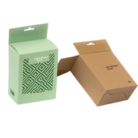 Boîte en papier personnalisée avec logo imprimé, boîte à suspendre en papier pour emballage cosmétique avec fenêtre transparente – Offre Spéciale