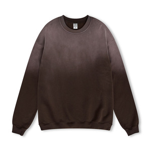 ผู้ผลิต H5554 ขายส่งเสื้อสเวตเชิ้ตพิมพ์ลายแว็กซ์ผ้าฝ้าย 100% 400 GSM คุณภาพสูง แบบคอกลม - Product Image 2