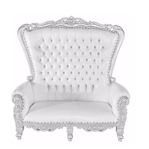 Chaises de roi doubles en bois massif de luxe avec garniture dorée et velours noir pour les événements et les locations de <span class=keywords><strong>mariage</strong></span> - Product Image 4
