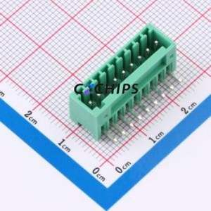 MX2EDGR-2.5-09P-GN01-Cu-A Plug-in Terminal Block Bent Lead Through Hole,P=2.5mm Board-to-Board / Socket Closed 1x9P 2.5mm Green - Product Image 1