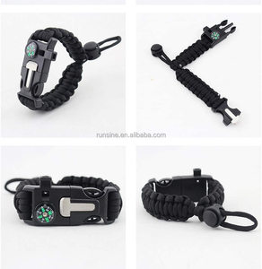 Yumai — <span class=keywords><strong>bracelet</strong></span> de survie en nylon, 5 en 1, pour extérieur, personnalisé, réglable, pour feu, <span class=keywords><strong>paracorde</strong></span>, fermoir en silex, 550, vente en gros - Product Image 6