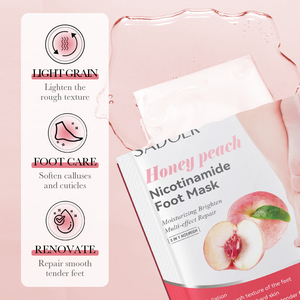 SADOER Maschera Liquida Naturale Vegana per Piedi con Vitamina C e Nicotinamide, Sbiancante, Ammorbidente e Riparatrice per Piedi Screpolati - Product Image 2