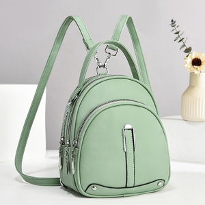 New Vintage Summer Soft Polyester Lady <b>Backpack</b> with Strap for Women and Teenage Girls <b>Black</b> Travel <b>School</b> Bag Zipper Closure - Product Image 5