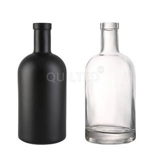 Botella de Vidrio Personalizada para Ginebra, Whisky, Vodka, Aceite de Oliva y Agua, en <span class=keywords><strong>Azul</strong></span>, Rosa, Blanco, Transparente, Negro Mate, de 500 ml, 750 ml y 1000 ml - Product Image 5