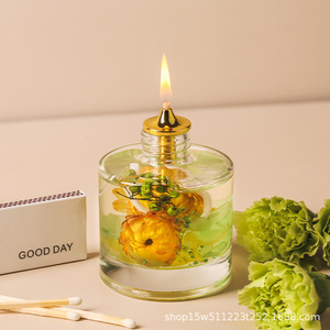 Bougie parfumée en gel de cire, cylindre, décoration d'intérieur, ornement parfumé pour cadeau d'anniversaire - Product Image 1