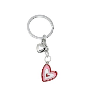 Mengda Accessorio per Gioielli Fai-da-Te per San Valentino, Ciondolo a Forma di Cuore Arcobaleno in Lega con Smalto, Portachiavi, Ornamento, Regalo - Product Image 5