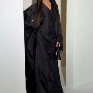 Vestido Abaya <span class=keywords><strong>Maxi</strong></span> con Mangas Murciélago de Corte Holgado y Diseño Personalizado para Mujeres Musulmanas, Moda Islámica Modesta de Dubái - Product Image 2