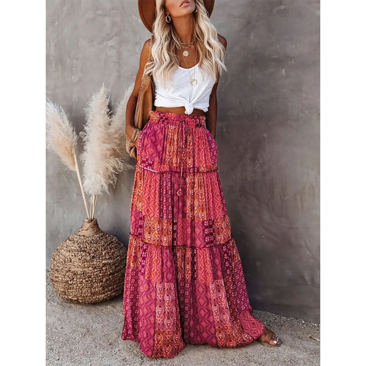 Best Selling Maxi Skirt and Blouse Sets for Women Hot Fashion Trends