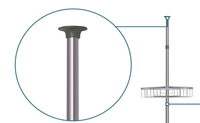 Étagère de Douche Télescopique Magique Moderne à 4 Niveaux en Métal, Étagères d'Angle Durables, Taille Personnalisée, Sans Perçage Requis, pour Salle de Bain, Cuisine, Salon