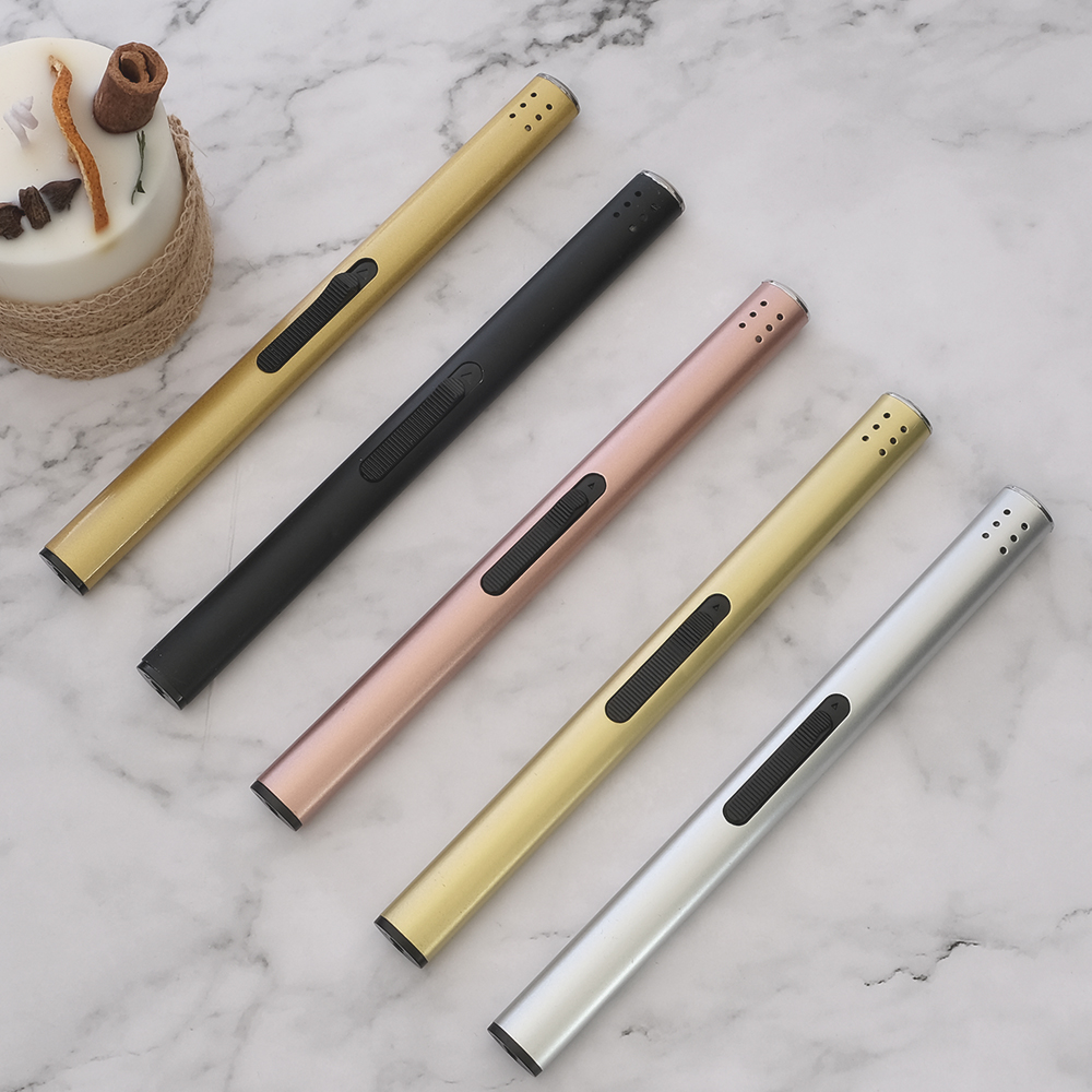 Оптовая продажа usb золотые зажигалки для свечей заряжаемые Плазменные беспламенные Свечи газовая зажигалка для продажи