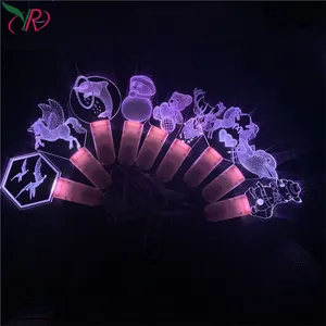 Glow parti el feneri Logo konser Kpop ile uzaktan kumandalı Led ışık sopa yürüyüş sopa Led kablosuz Selfie