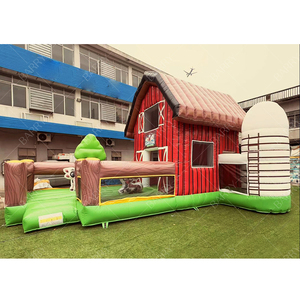 <span class=keywords><strong>Barry</strong></span> Commercial gonflable videur toboggan dessin animé vache ferme saut château pour enfants gonflable rebond maison avec toboggan - Product Image 1