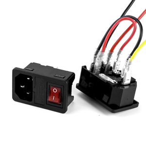 3 Pin IEC320 C14 Inlet Module <b>Plug</b> Fuse <b>Switch</b> Male AC Power Socket 10A 250V <b>with</b> Wire - Product Image 3