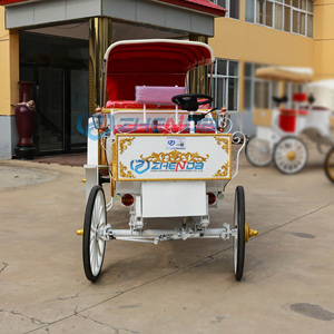 Charrette de Mariage Royale Électrique à 4 Roues de Luxe, Prix d'Usine, Carrosse Élégant Traîné par des Chevaux pour l'Extérieur - Product Image 3