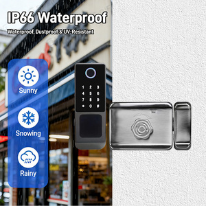 กุญแจล็อคประตูอัจฉริยะแบบไร้สาย รุ่นปี 2026 ยี่ห้อ Sinon Aluminum IP65 กันน้ำ สำหรับประตูไม้ภายนอกอาคาร  ระบบสแกนลายนิ้วมือ  เชื่อมต่อ WiFi  ใช้งานร่วมกับแอป Tuya และ Ttlock - Product Image 6