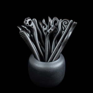 Truyền Thống Trung Quốc Phong Cách Tím Gỗ Đàn hương Kẹp Tóc Bun Phụ Kiện Cho Phụ Nữ Hàng Ngày Sử Dụng Tóc Trang Trí Hairforks - Product Image 3