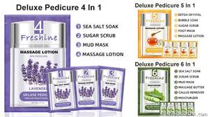 Juego coreano para el cuidado de la piel <span class=keywords><strong>Foot</strong></span> Soak Sugar Body Scrub Loción de masaje Deluxe Spa Pedicure Kit 4 en 1 para productos de belleza y cuidado personal - Product Image 3