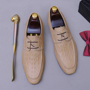 Chaussures habillées et décontractées pour hommes en cuir véritable de qualité supérieure, à bout pointu, respirantes, à lacets, grandes tailles, pour affaires et mariages - Product Image 3