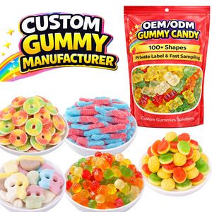 Fabricante de Gomitas Agridulces Halal, Gomitas al Por Mayor a Bajo <span class=keywords><strong>Precio</strong></span>, Sabor a Frutas, Confitería de Marca Privada OEM - Product Image 1