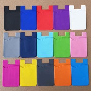 Fashion Portable Custom Silicone Phone Wallet with Adhesive UV Printed Card Holder for Promotions and Giveaways - Product Image 2