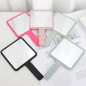 Newest Custom Hand Held Mirror Private Label Handheld Makeup Mirror and Hand Held Mirror Personalized Opp Bag Square Chrome