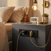 Panneau de prise de courant encastré intégré aux meubles avec ports USB pour bureau, îlot de cuisine, armoire et chambre d'hôtel