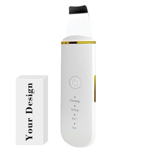 Custom Logo Ultrasonic Handheld Facial <b>Exfoliator</b> 4 Modes White Plastic Face Lifting Cleaner With Ion Technology - Product Image 1