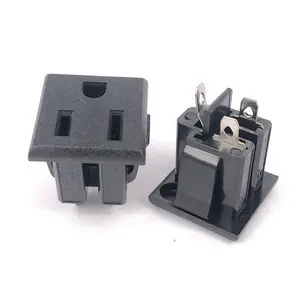 High quality AC125V 15A Type-B US America power socket 3 hole power receptacle Embedded electric outlet power connector