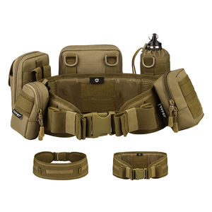 เข็มขัดยุทธวิธีโพลีเอสเตอร์ Protector Plus สำหรับกิจกรรมกลางแจ้ง อุปกรณ์ป้องกันตัวสำหรับการล่าสัตว์ อุปกรณ์ป้องกันส่วนบุคคล ระบบ Molle สำหรับการรบ ใช้งานได้หลากหลาย ปลอดภัย เหมาะสำหรับงานหนัก - Product Image 1
