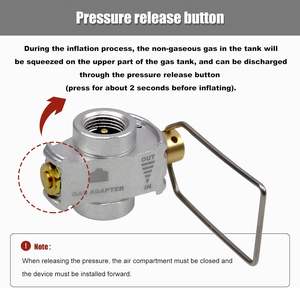Dispositivo di trasferimento del carburante per Backpacking adattatore per ricarica del <span class=keywords><strong>Gas</strong></span>, salva <span class=keywords><strong>Gas</strong></span> portatile per esterni, valvola di sfiato del contenitore da campeggio - Product Image 4
