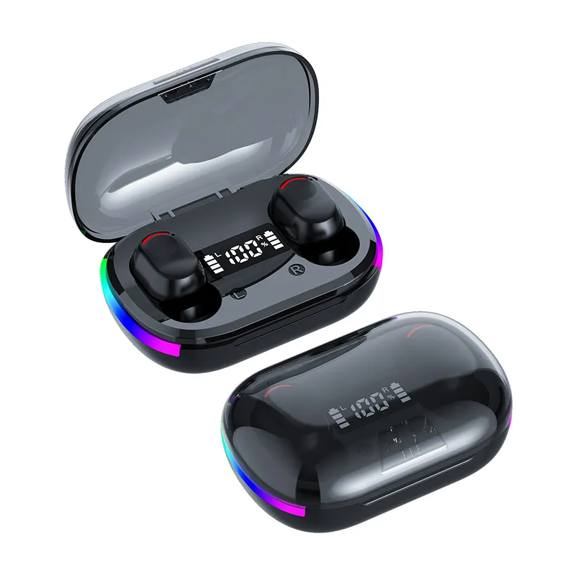 6 Hours Play RGB Light K10 Fone Bluetooth Earphones 5.3 TWS True Wireless Headphones LED Display Stereo Headset Earbuds y60