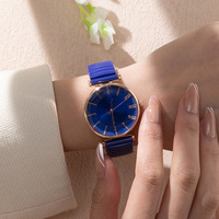 Jam Tangan Wanita Model Siswi Modis Laris Manis untuk Perdagangan Luar Negeri, Tali Elastis Bahan Alloy, Jam Quartz, Stok Pabrik