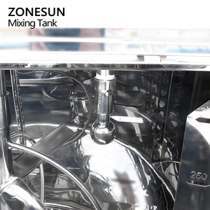 Réservoir de mélange de liquide chimique cosmétique personnalisé en acier inoxydable ZONESUN ZS-MB320L avec agitateur de type fouet - Product Image 4