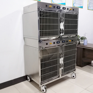 Cage vétérinaire en acier inoxydable pour hôpital vétérinaire, cage d'oxygénothérapie pour chien et chat, clinique vétérinaire, vente directe d'usine - Product Image 3