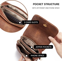 BOSTANTEN Tas Selempang Kecil Kulit Vegan untuk Wanita Tas Ponsel Desainer Dompet Tali Dapat Disesuaikan 10.23 oz Buatan
