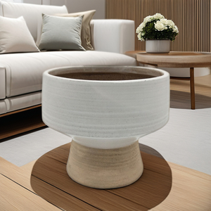 Vasi e Fioriere <span class=keywords><strong>con</strong></span> Design Goffrato a Motivo Regolare / Vaso per Piante da Interno <span class=keywords><strong>con</strong></span> <span class=keywords><strong>Gambe</strong></span> in Argilla - Product Image 1