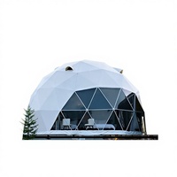 Tente sphérique dôme de 6 m isolée avec film en aluminium, structure en acier galvanisé Q235, pour le tourisme culturel, les zones touristiques, le glamping en plein air