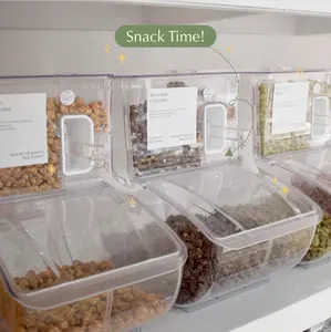 Contenitore di noci di grano ECOBOX con paletta contenitore di stoccaggio contenitore di cibo alla rinfusa trasparente bidoni di caramelle per negozi