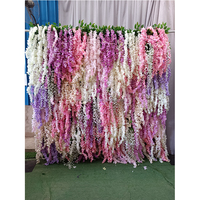 Fleur artificielle importée de chine fleur mur toile de fond 8ft x 8ft fleur artificielle pour la décoration d'événement de mariage