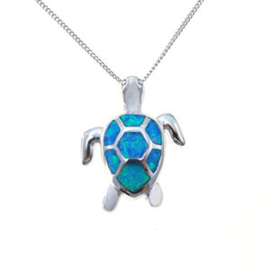 Joyería de Plata de Ley S925 de Alta Calidad, Diseño de Tortuga con Ópalo, Estilo Hawaiano, Joyería Fina de Diseño de Fábrica - Product Image 2