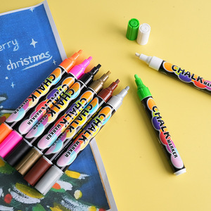 Marqueurs de coloriage, stylos marqueurs à craie liquide, marqueurs effaçables à sec sans poussière - Product Image 1