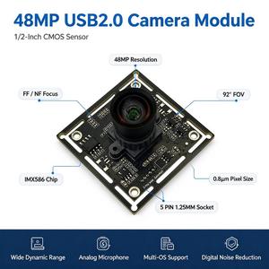 โมดูลกล้อง Mini HD 8K IMX586 CMOS Sensor 5V 30fps USB2.0 โฟกัสคงที่ - Product Image 1