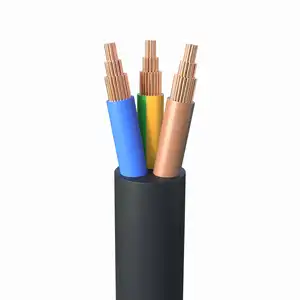 Harga pabrik 2 3 4 5 inti 0.75 1 1.5 2.5 4 6Mm kabel tembaga fleksibel Rvv H05vv-f kabel listrik tembaga