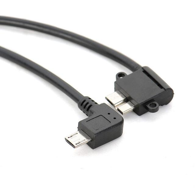 90 Degree Right Angle Micro 5Pin Male to Micro 3.0 B Male Data Cable OTG Connector Cord for Camera Hard Drive