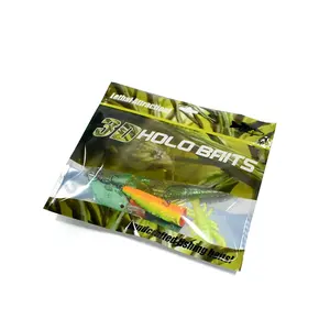 Custom Food Baits Packaging Laminated Material Plastic Zip Lock Zipper Flat Bag