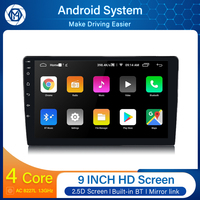 Pemutar DVD Mobil Universal, Full HD 9 10 inci 2 Din Unit kepala Android GPS navigasi RGB Stereo Radio