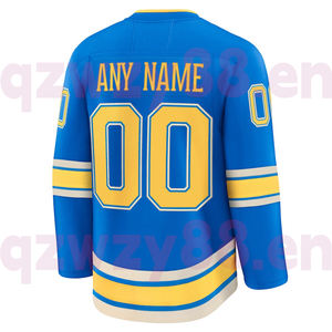 St. Louis Blues Jersey hoki es bordir kustom #50 Binnington #25 kemeja seragam olahraga 100% poliester cetak nama tim - Product Image 5