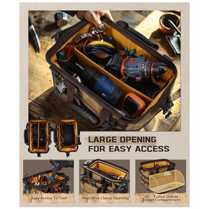 Wholesale OEM ODM Durable Heavy Duty Waterproof <b>Tool</b> <b>Bag</b> Buckle Closure 150 lb Capacity Multi-functional Storage Organizer for - Product Image 2